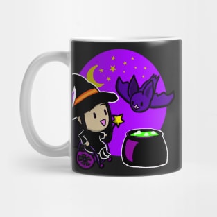 A Witch and her Bat Mug